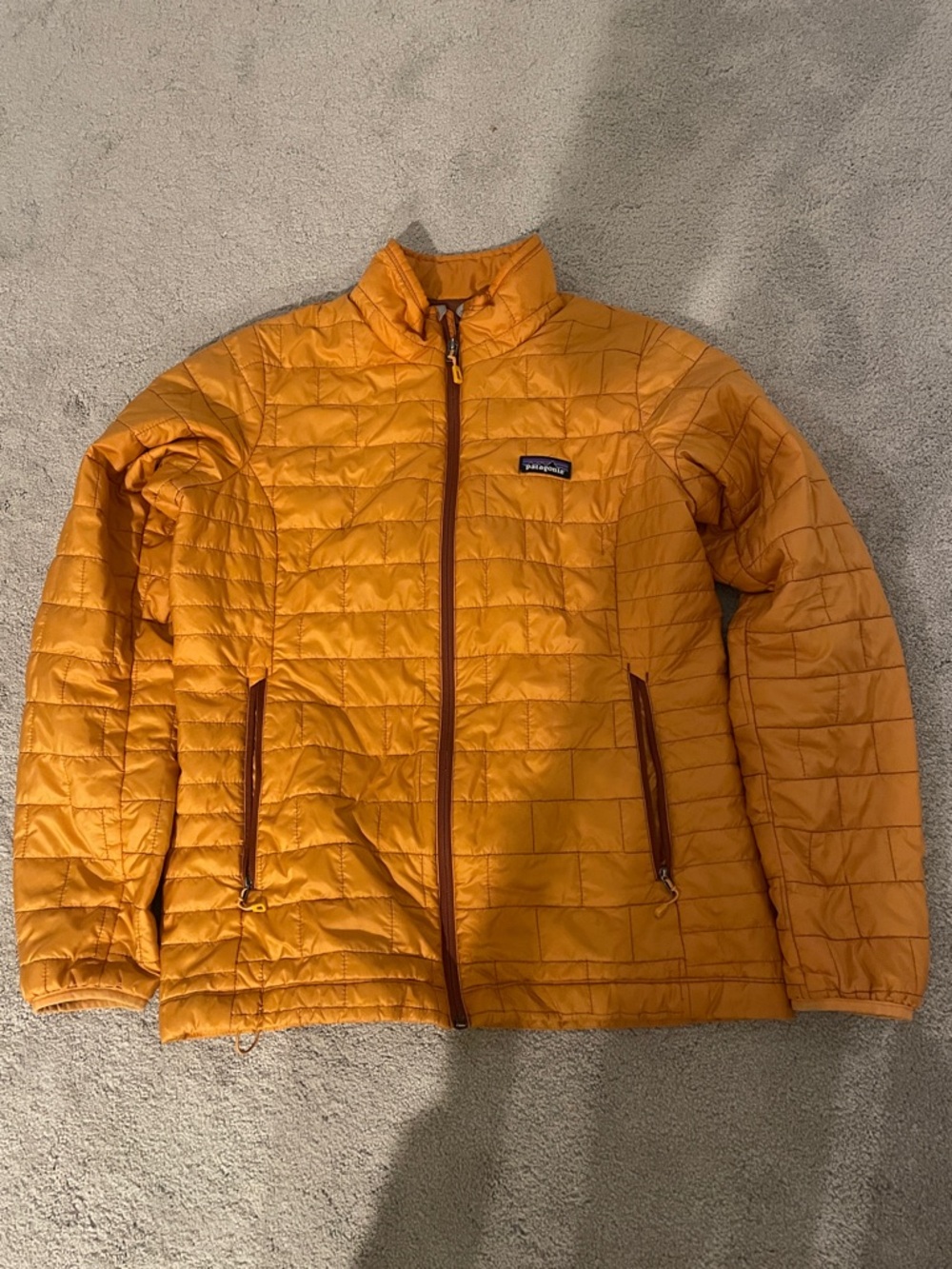 Patagonia Lightweight Quilted Jacket in Mustard Yellow